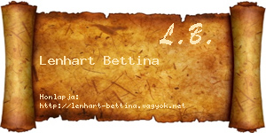 Lenhart Bettina névjegykártya